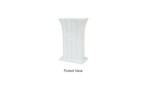 fluted vase