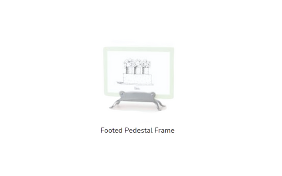 footed pedestal frame