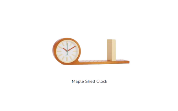maple shelf clock