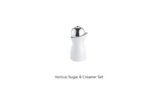 vertical sugar and creamer set