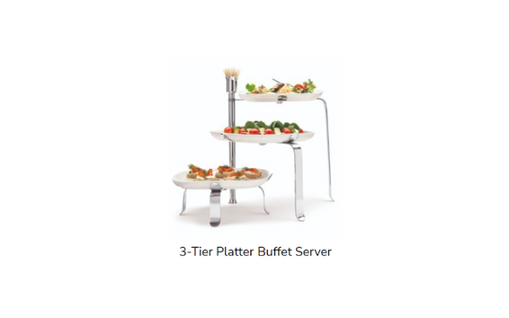 3 tier platter buffet server