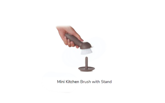 mini kitchen brush with stand