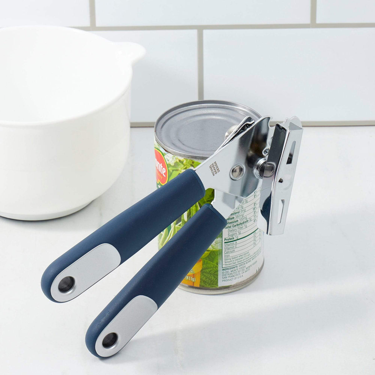 Home Basics Stainless Steel 3-in-1 Manual Can Opener, Silver, FOOD PREP