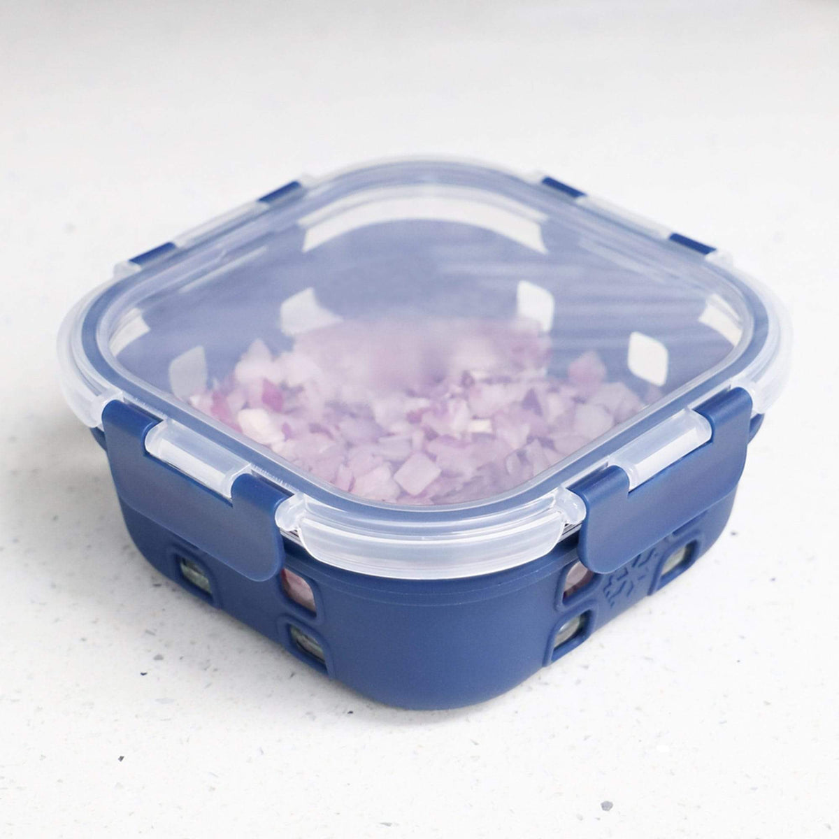 High borosilicate glass bento lunch box with silicone sleeve