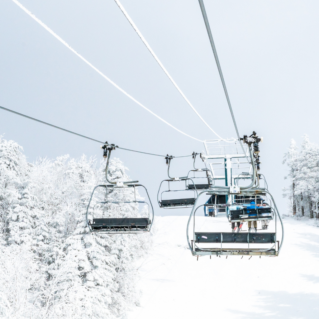 snowy weather with ski lift