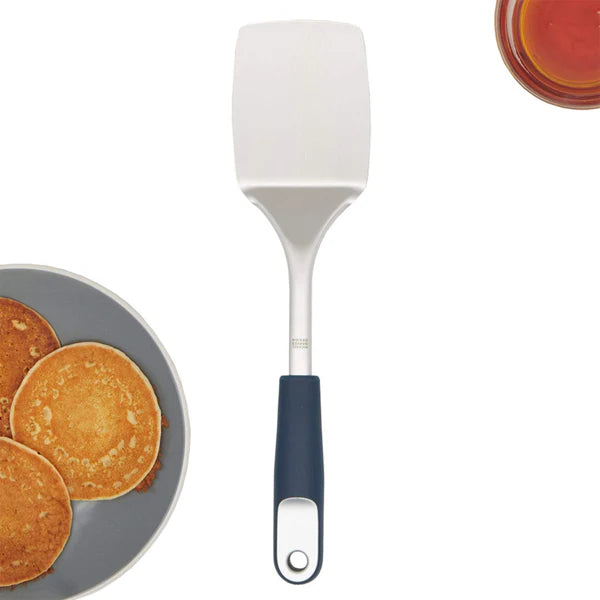 Comfortable Grip Stainless Steel Spatula, Indigo