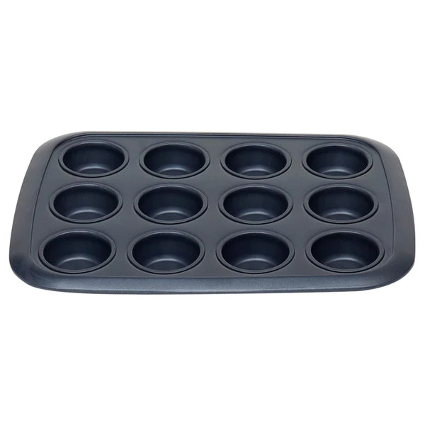 Textured Non-Stick Carbon Steel Muffin Pan, Indigo