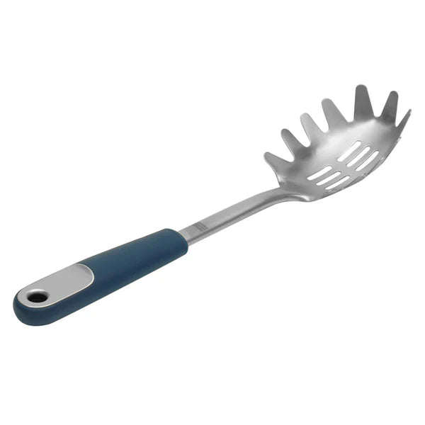 Comfortable Grip Stainless Steel Pasta Server, Indigo