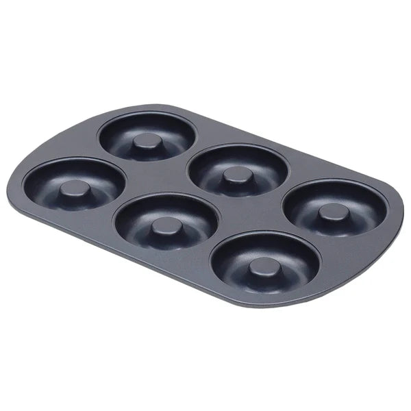 Non-stick 6 Cup Carbon Steel Donut Pan, Indigo