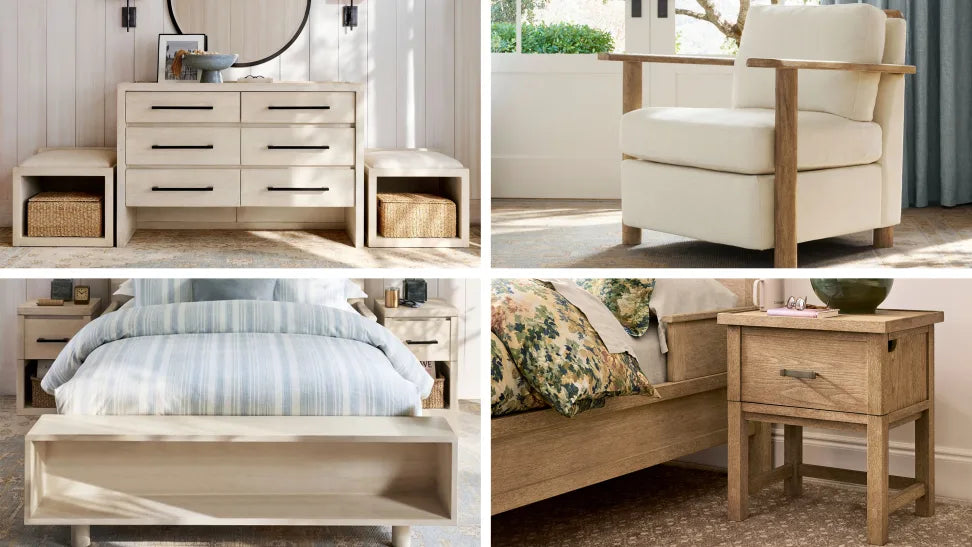 dresser, chair, bed, nightstand