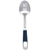 Comfortable Grip Stainless Steel Slotted Spoon, Indigo