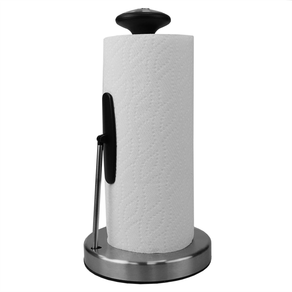 Michael Graves Easy Tear Tension Arm Freestanding Stainless Steel Paper  Towel Holder, Silver, KITCHEN ORGANIZATION