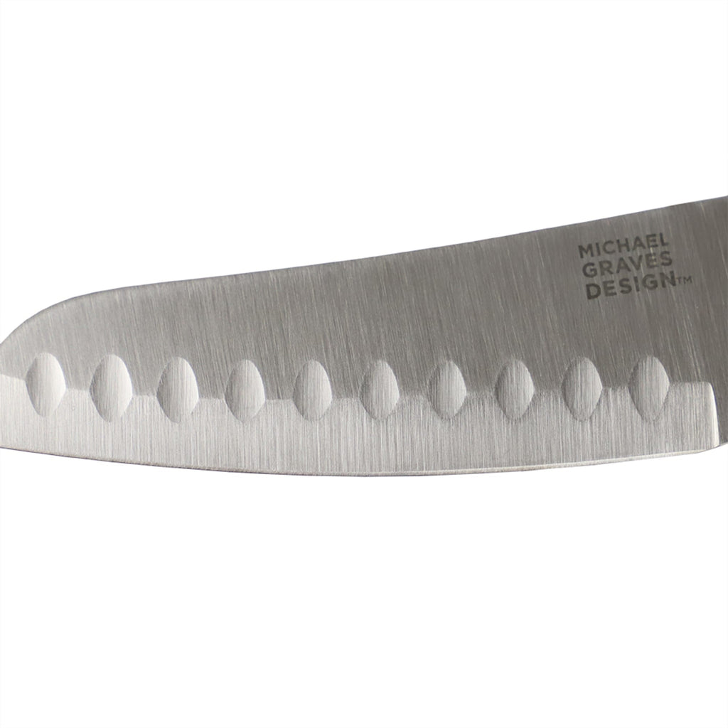 Michael Graves Design Comfortable Grip 5 inch Stainless Steel Utility Knife,  Indigo, FOOD PREP