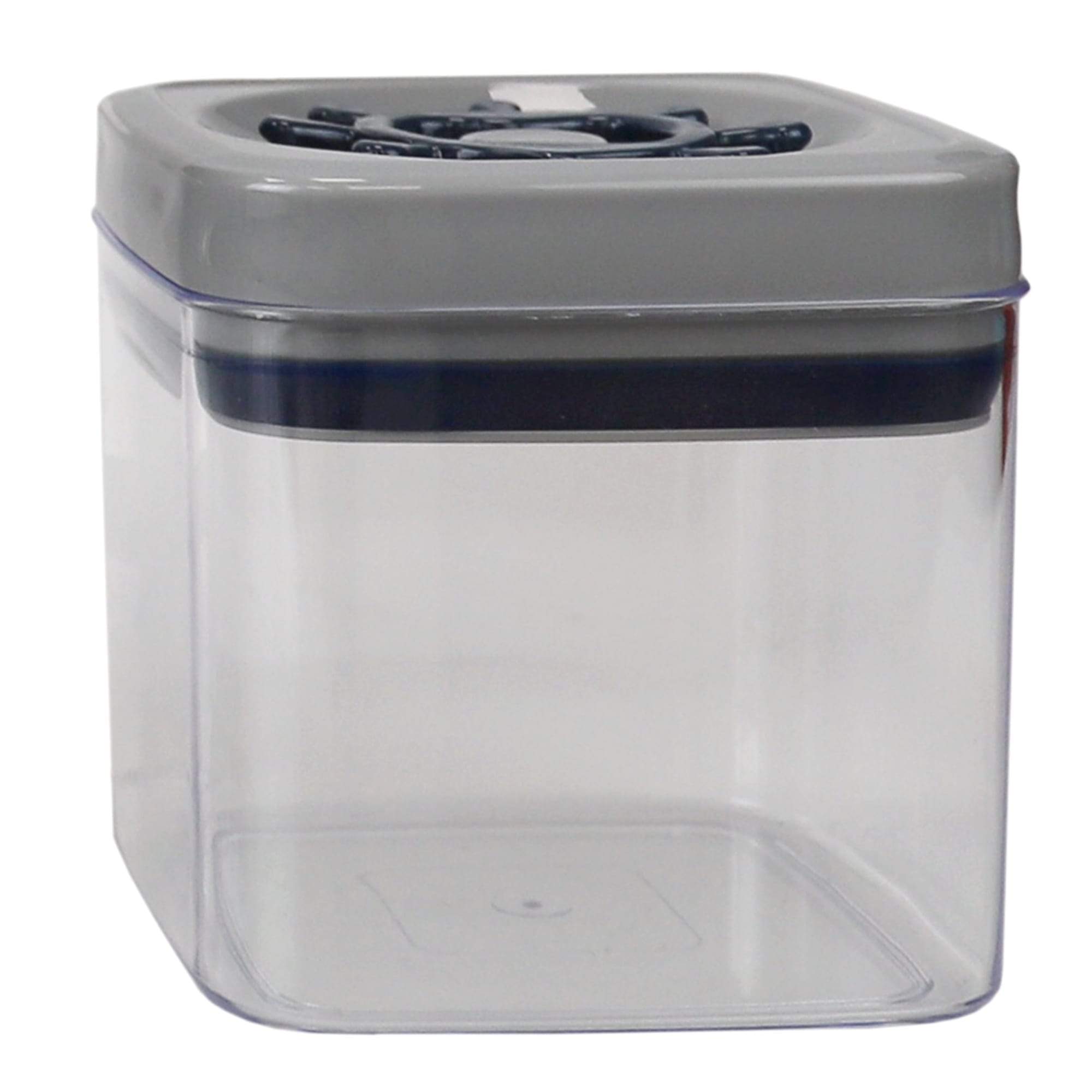 1 Liter Twist 'N Lock Air-Tight Square Plastic Canister, White