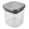 Small 27 Ounce Square Borosilicate Glass Canister with Stainless Steel Top
