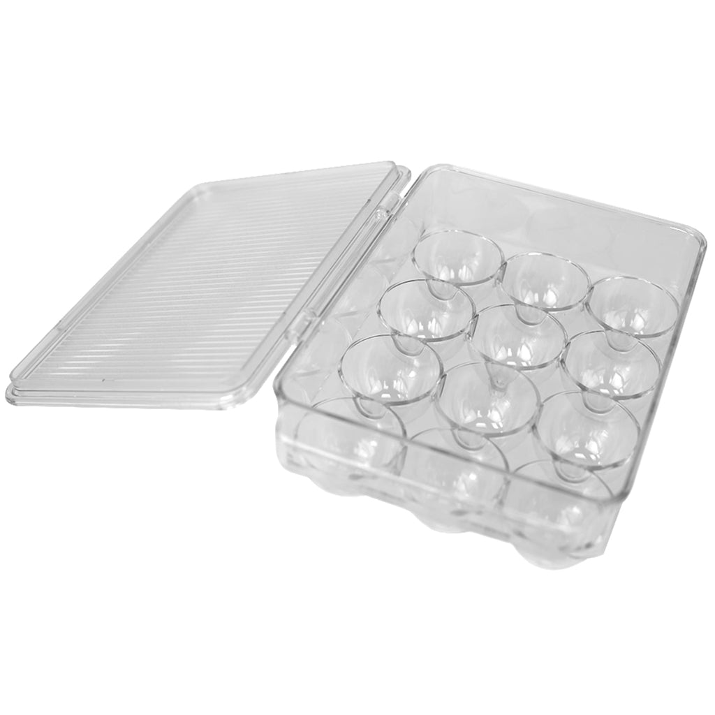 Clear Egg Storage Bin 12 Grid Egg Holder Container with Lid - China Egg  Storage Bin and Pantry Storage Bin price