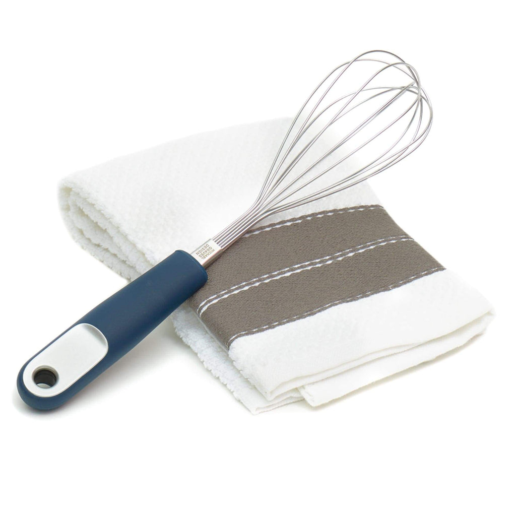 Michael Graves Design Comfortable Grip Stainless Steel Slotted Spatula,  Indigo, FOOD PREP