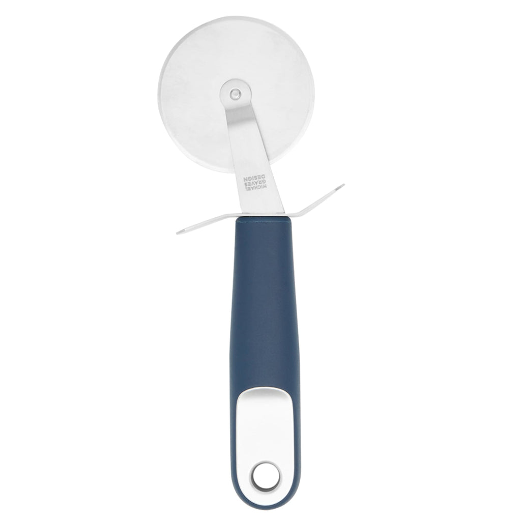 Comfortable Grip Stainless Steel Easy Rotary Pizza Cutter, Indigo